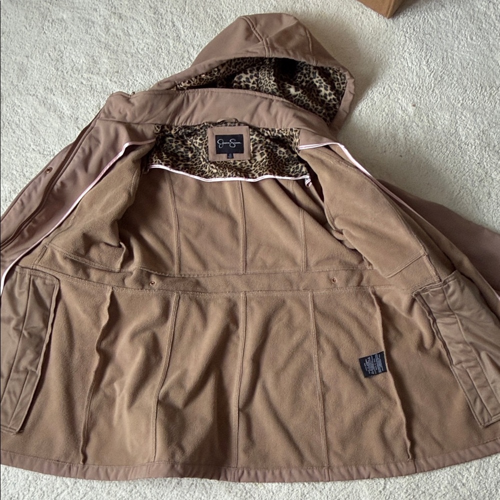 Women's Hooded Softshell Jacket - Taupe - Picture 6 of 7